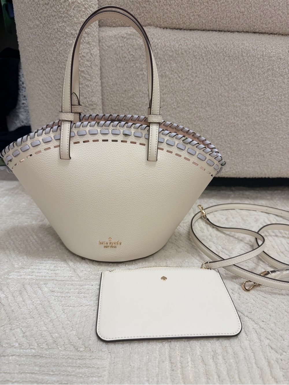 Kate Spade DAHLIA TOTE Bag, white color, SMALL size